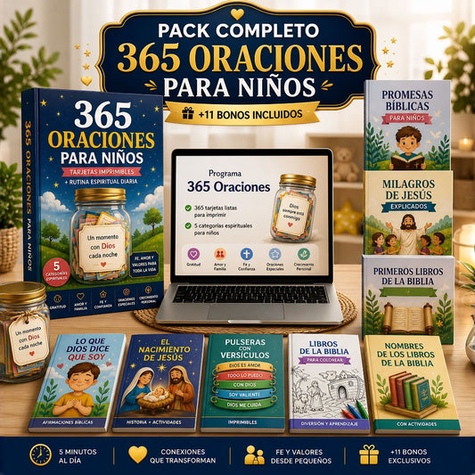 🙏 365 Oraciones Para Niños – Pack Digital Completo